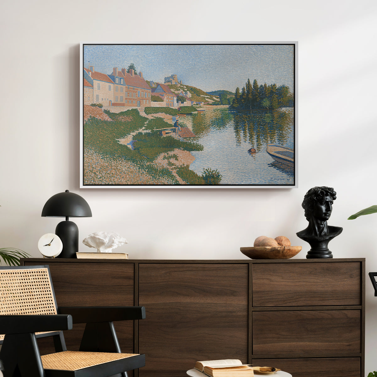 Les Andelys, Côte d'Aval, 1886 - Floater Framed Canvas Print