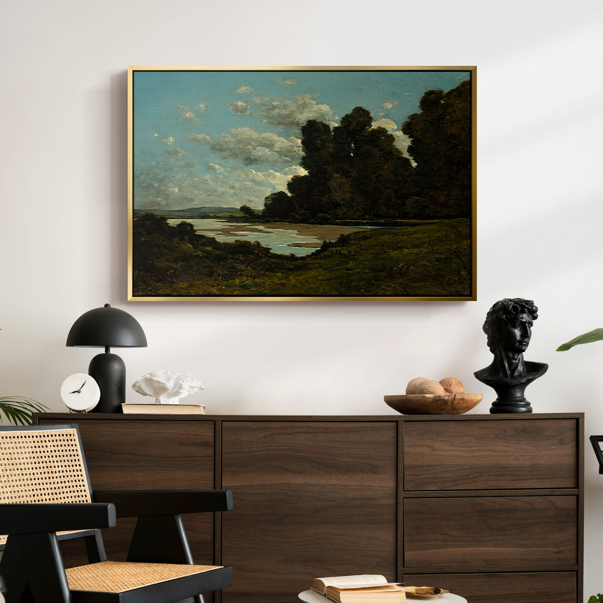 The River Loire at Nevers, 1901 - Floater Framed Canvas Print