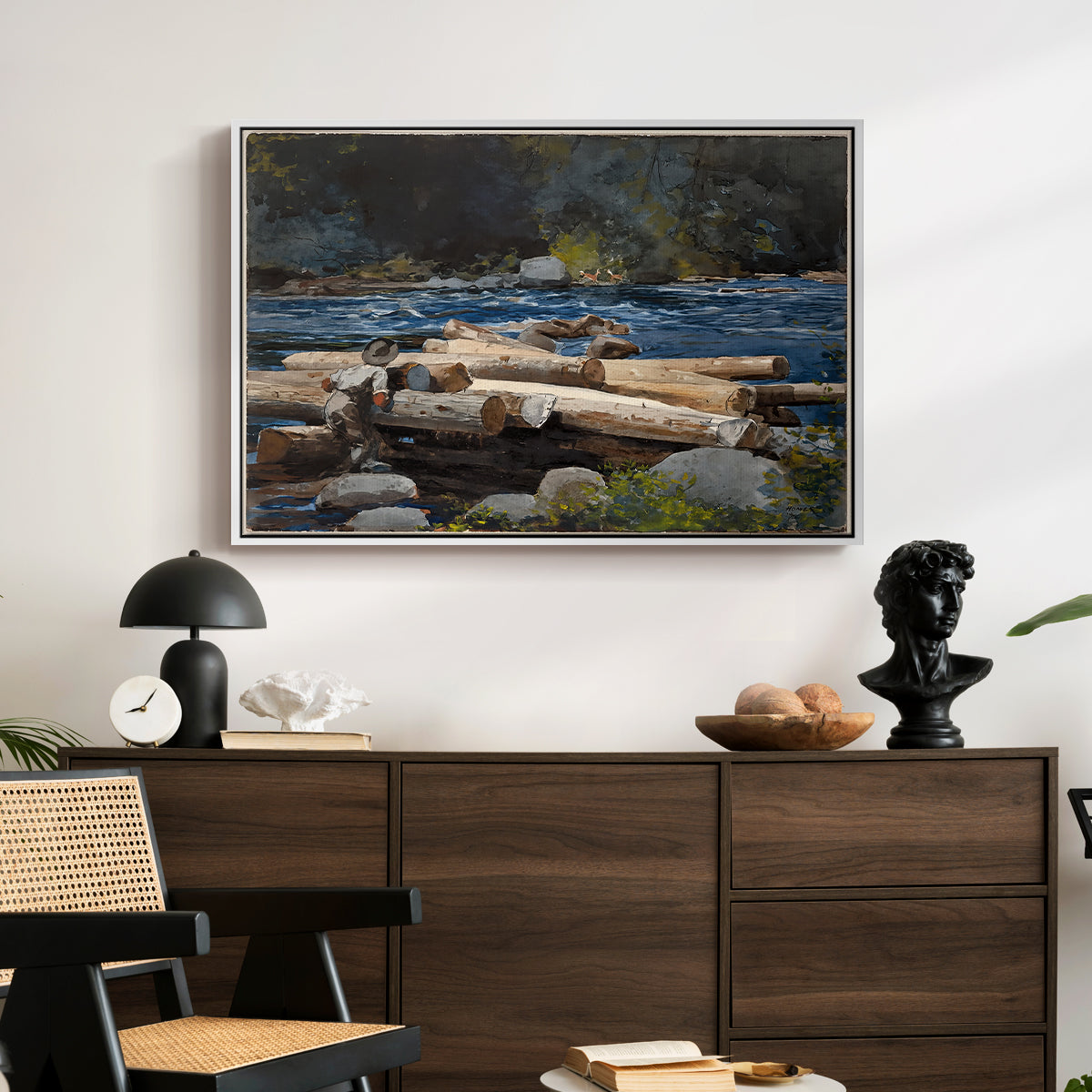 Hudson River, 1892 - Floater Framed Canvas Print