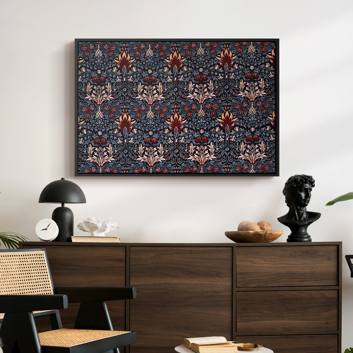 Snakeshead (Printed Textile), c. 1876 - Floater Framed Canvas Print