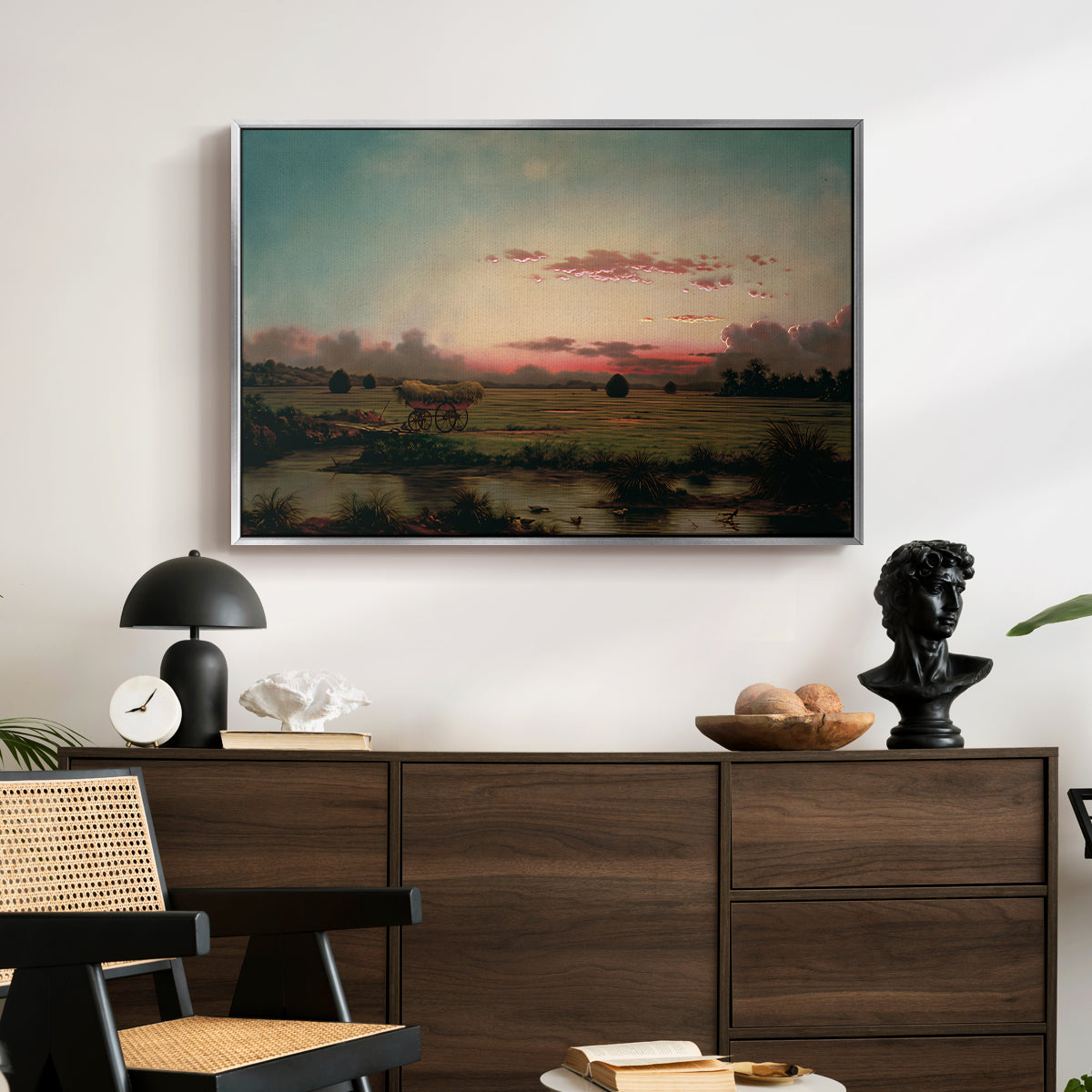 The Marshes at Rhode Island, 1866 - Floater Framed Canvas Print