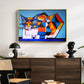Cassie Thinking about Cubism - Floater Framed Canvas Print