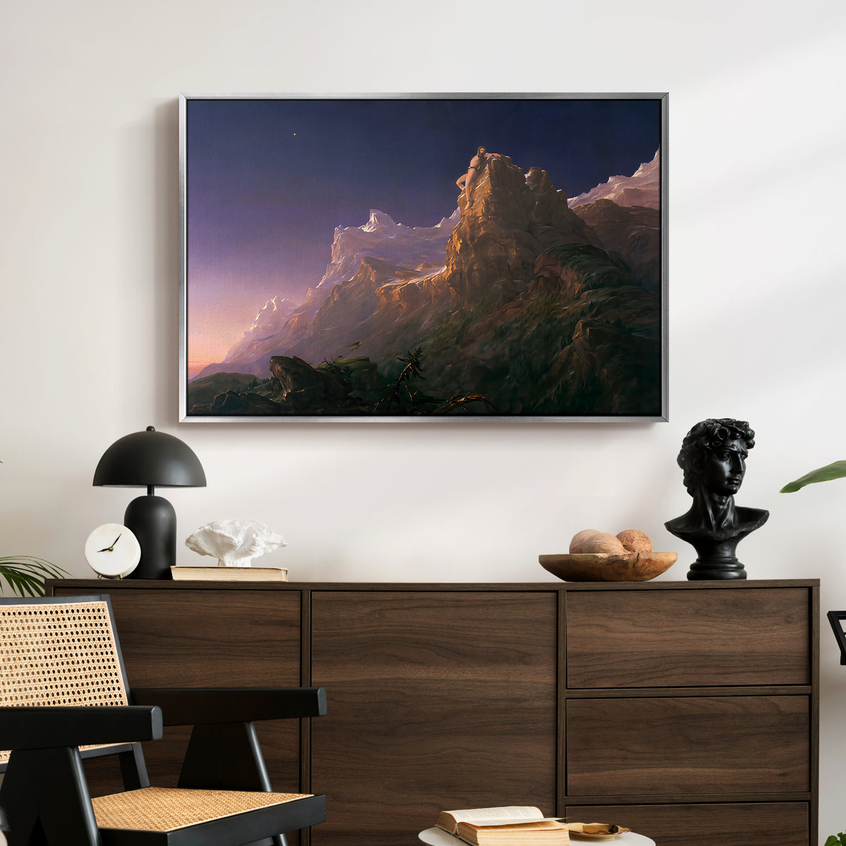Prometheus Bound, 1847 - Floater Framed Canvas Print