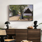 Danish Village Street with Woman and Milkman, 1880 - Floater Framed Canvas Print