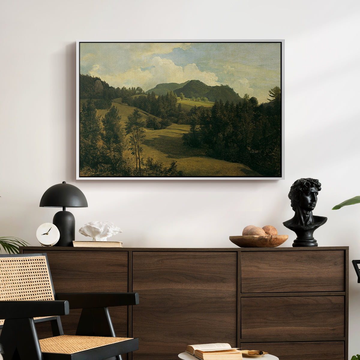 Landscape near Miesenbach, c. 1830 - Floater Framed Canvas Print