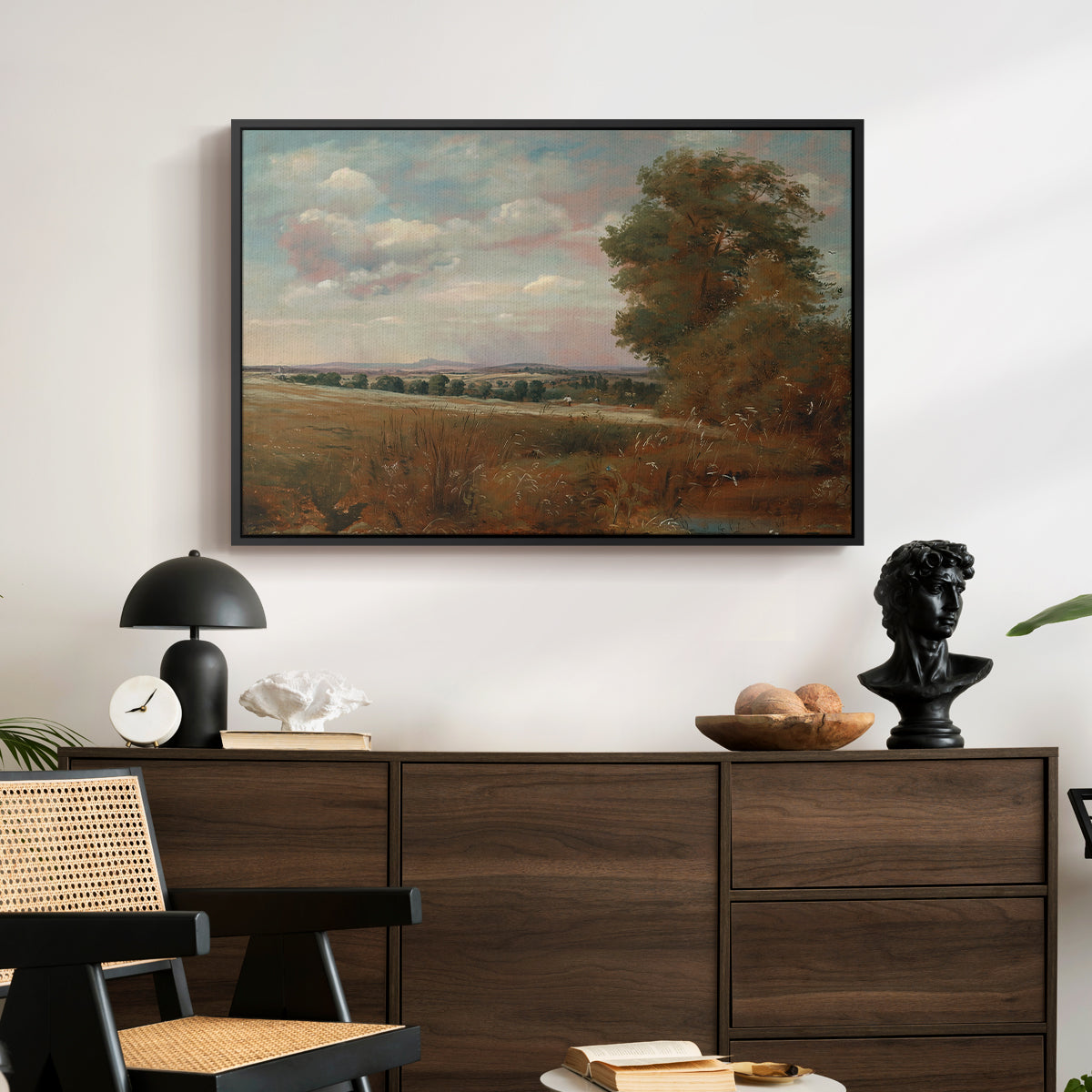Landscape at Hampstead, with Harrow in the Distance, c. 1849-1855 - Floater Framed Canvas Print