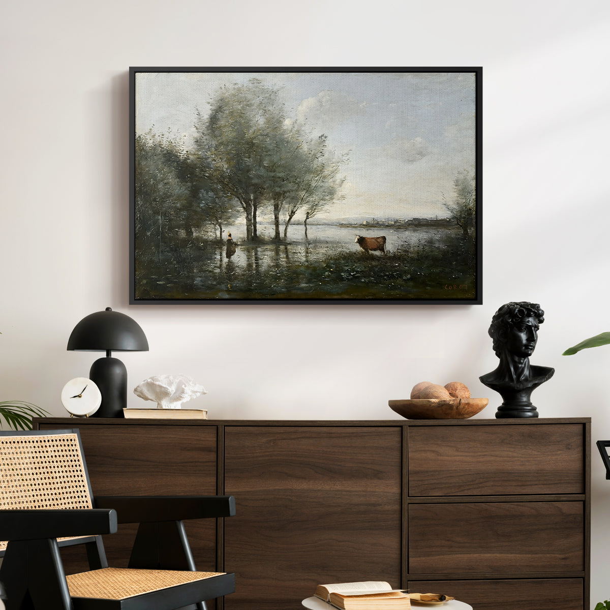 The Marsh (Le Marais), c. 1865-1870 - Floater Framed Canvas Print