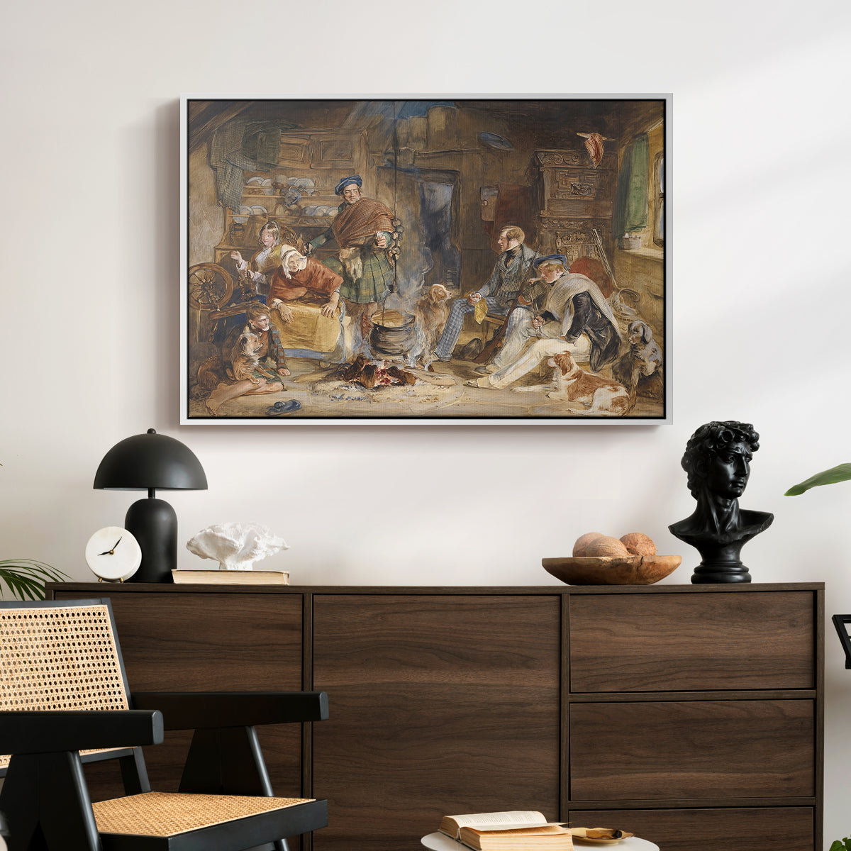 Highland Hospitality, 1832 - Floater Framed Canvas Print