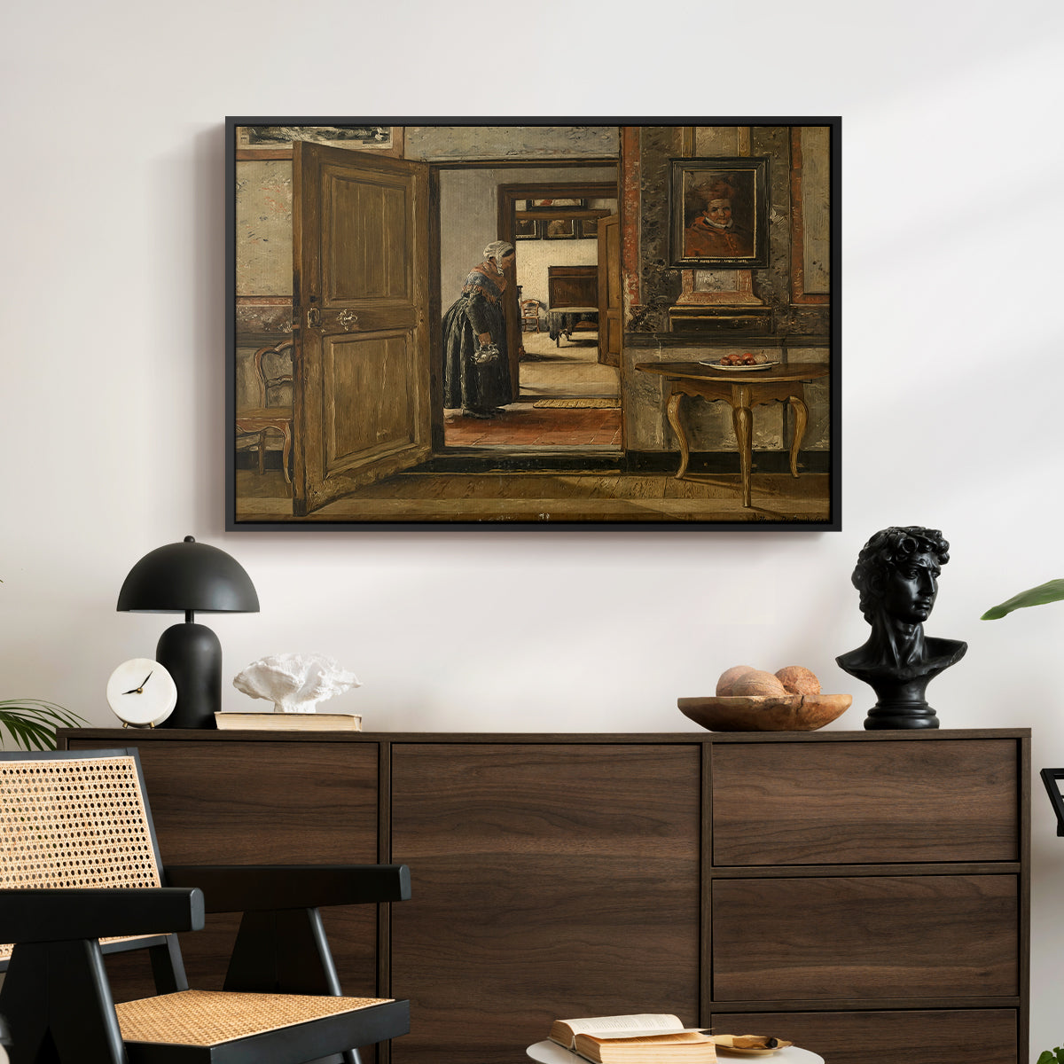 Interior of the Terninck Institution in Antwerp, 1884 - Floater Framed Canvas Print