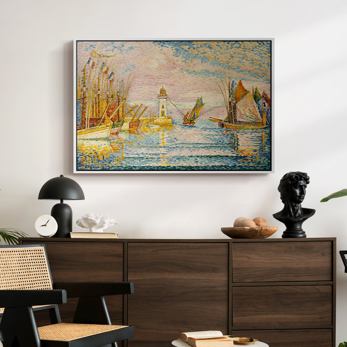 The Lighthouse at Groix, 1925 - Floater Framed Canvas Print