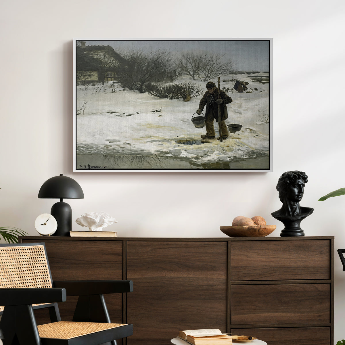 Tøsne, 1895 - Floater Framed Canvas Print