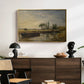 Barge below Flatford Lock, c. 1810 - Floater Framed Canvas Print