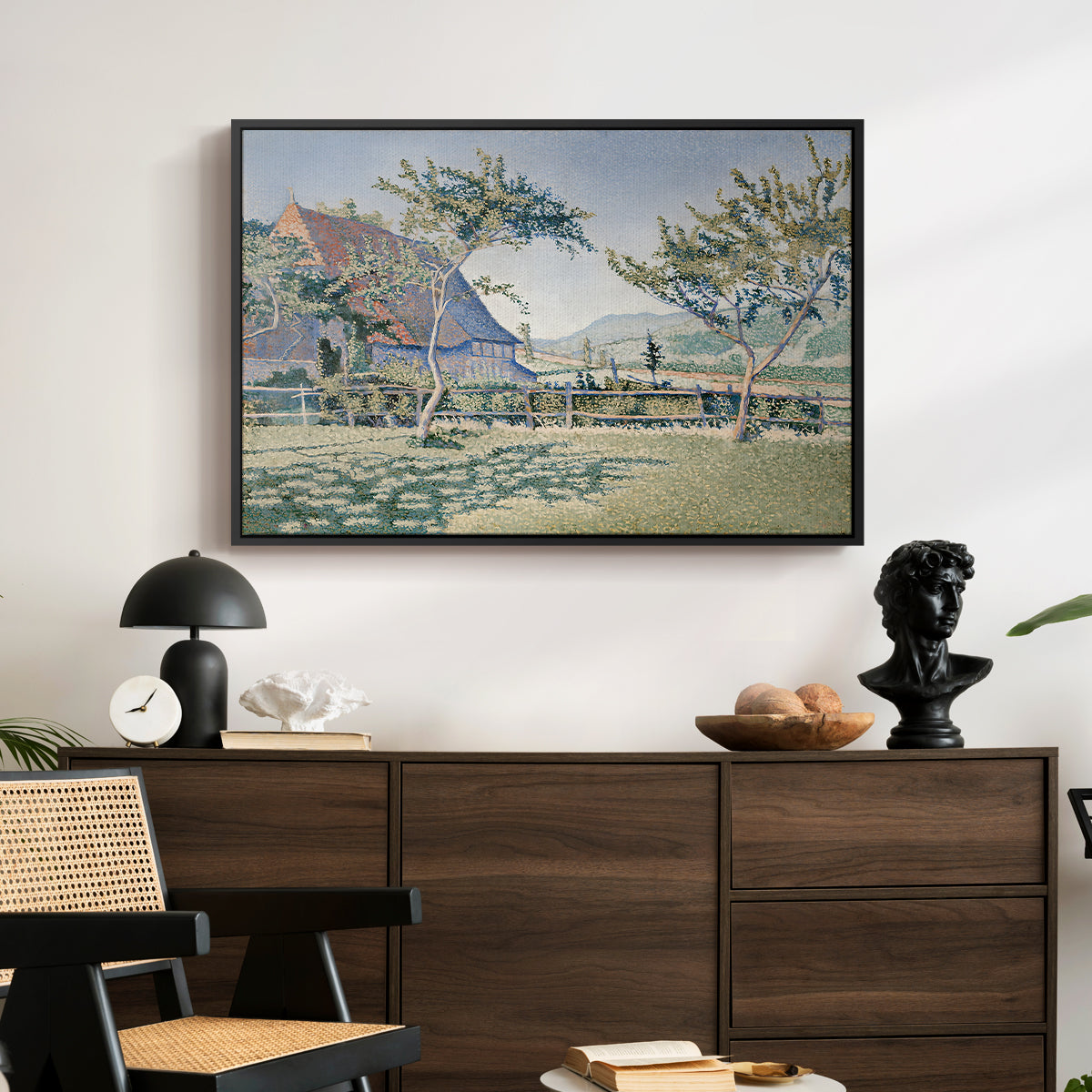 Comblat-le-Château, the Meadow, Opus 161, 1887 - Floater Framed Canvas Print