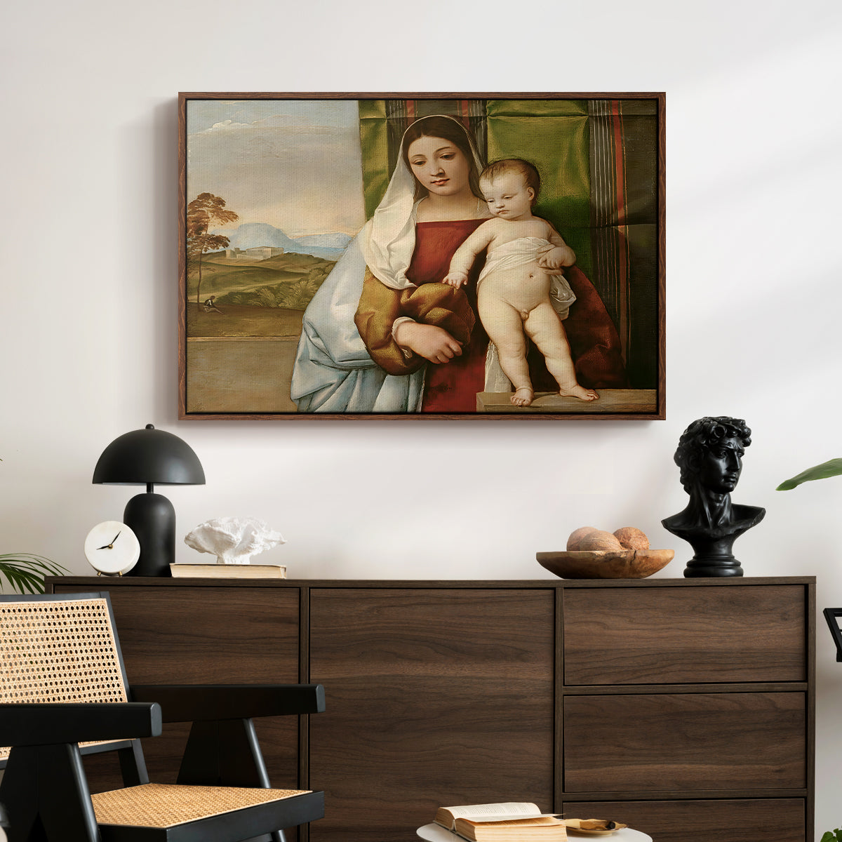The Gypsy Madonna (La Zingarella), c. 1510-1511 - Floater Framed Canvas Print