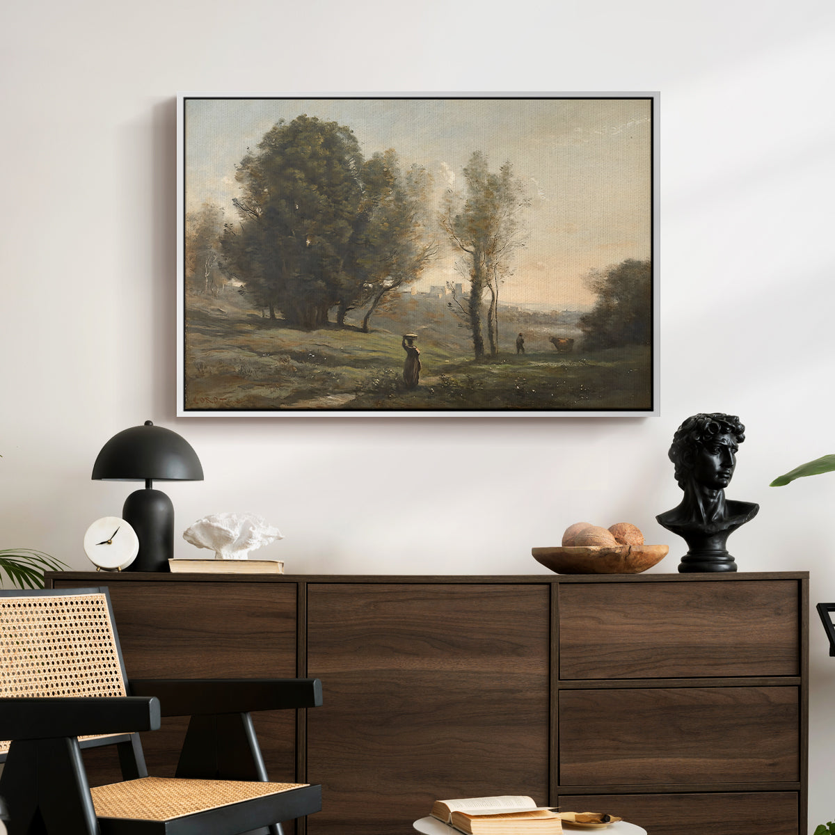 Landscape (Souvenir of les landes), c. 1872 - Floater Framed Canvas Print