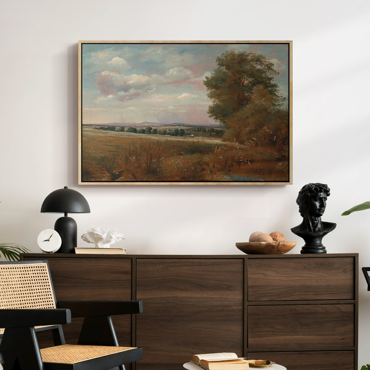 Landscape at Hampstead, with Harrow in the Distance, c. 1849-1855 - Floater Framed Canvas Print