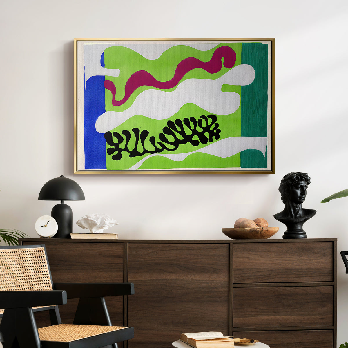 The Lagoon (Le lagon), from Jazz, 1947 - Floater Framed Canvas Print