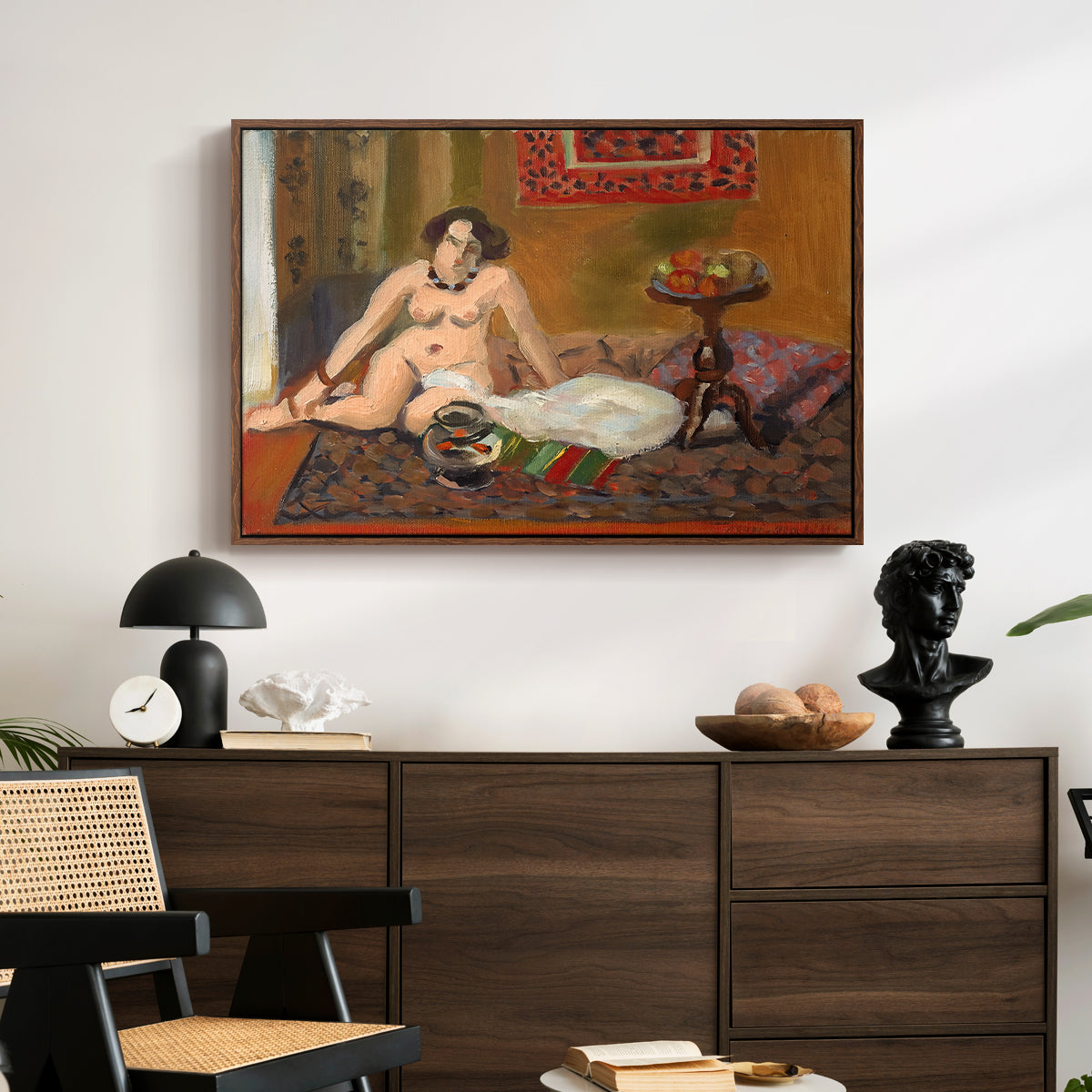 Nude with Goldfish (Nu aux poissons rouges), c. 1922 - Floater Framed Canvas Print