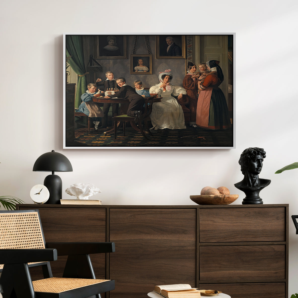 The Waagepetersen Family, 1836 - Floater Framed Canvas Print
