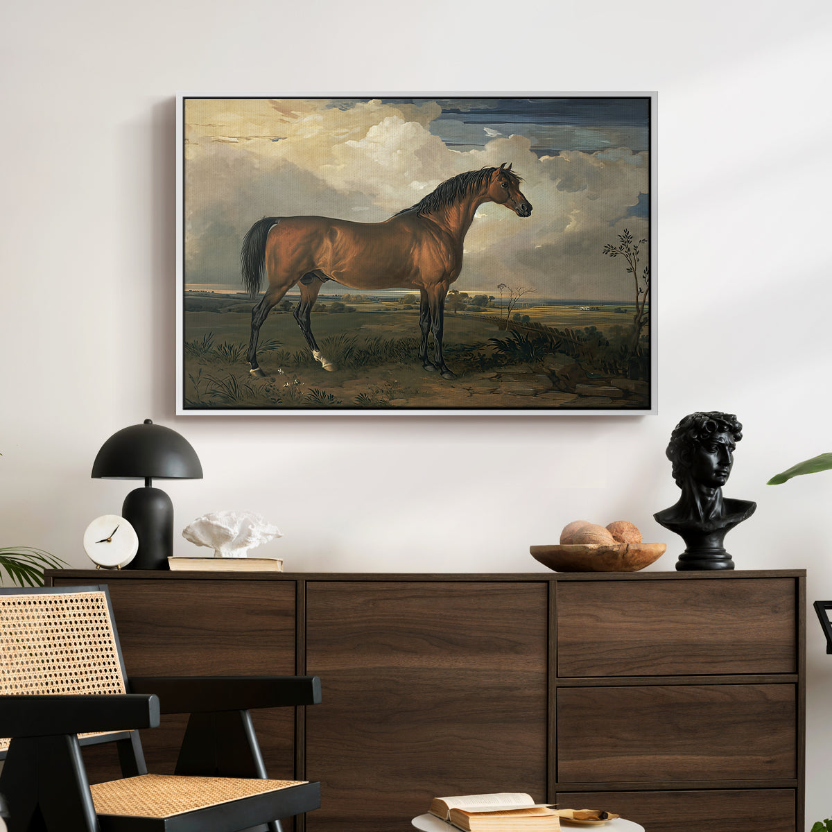 Eagle, A Celebrated Stallion, 1809 - Floater Framed Canvas Print
