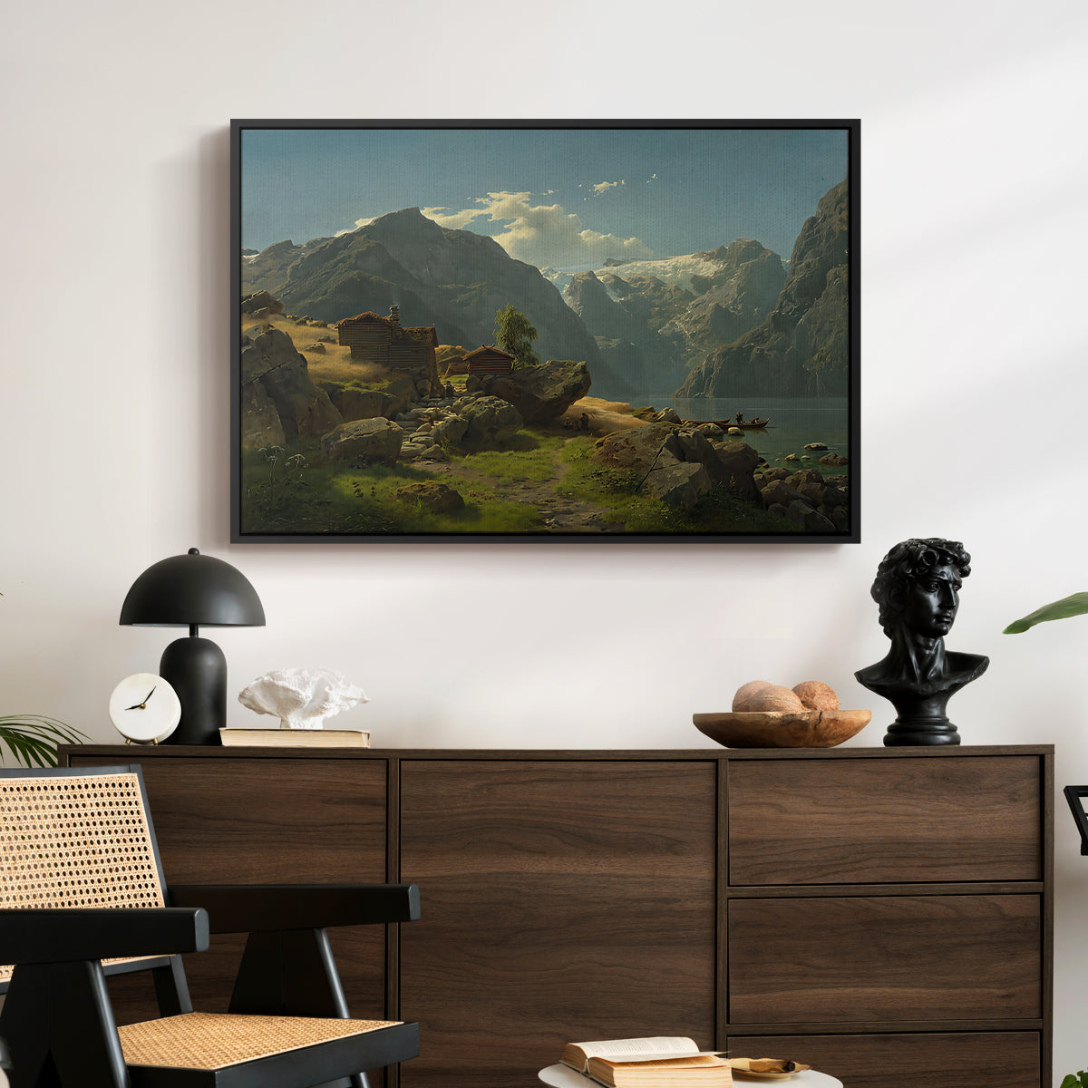 Balestrand, 1848 - Floater Framed Canvas Print