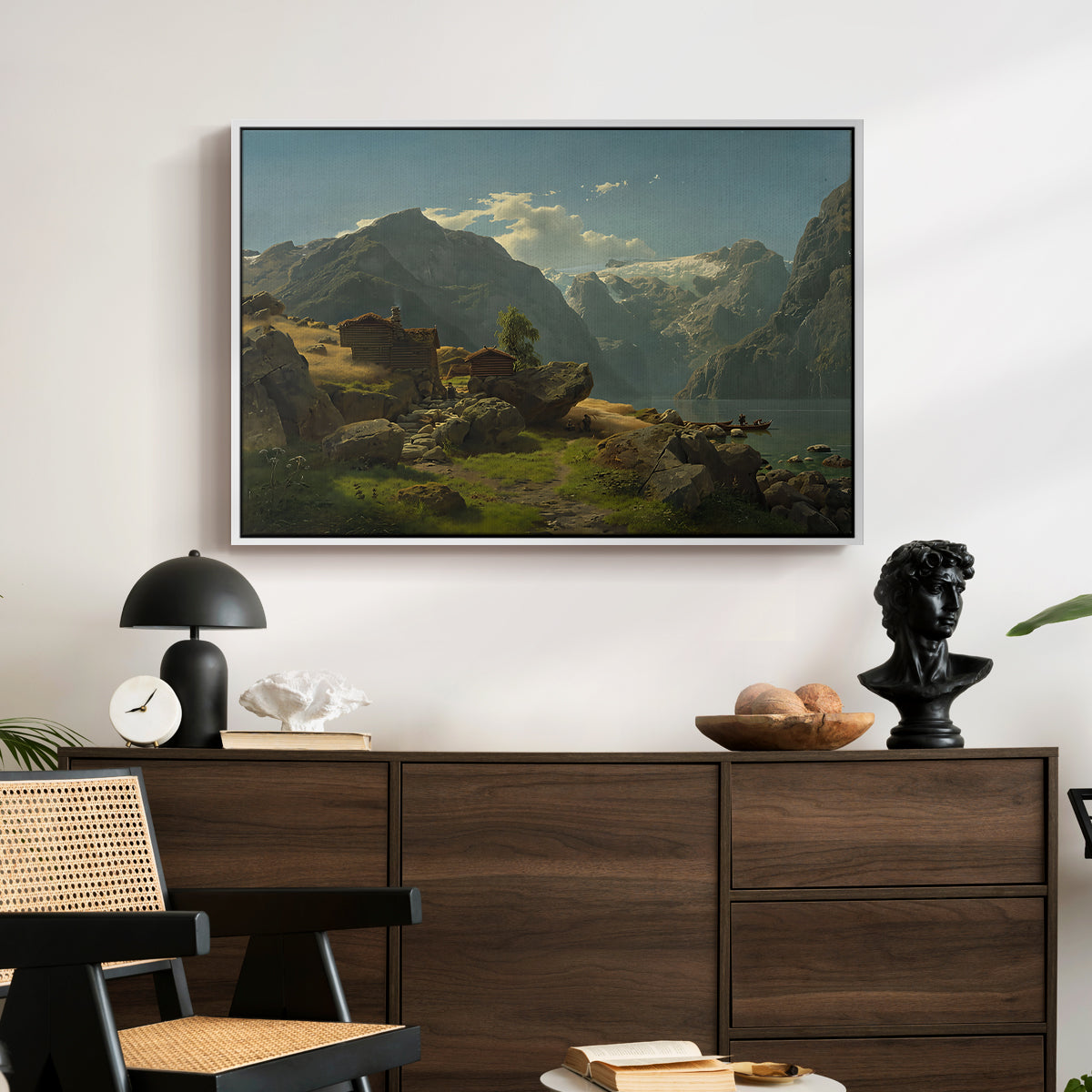 Balestrand, 1848 - Floater Framed Canvas Print