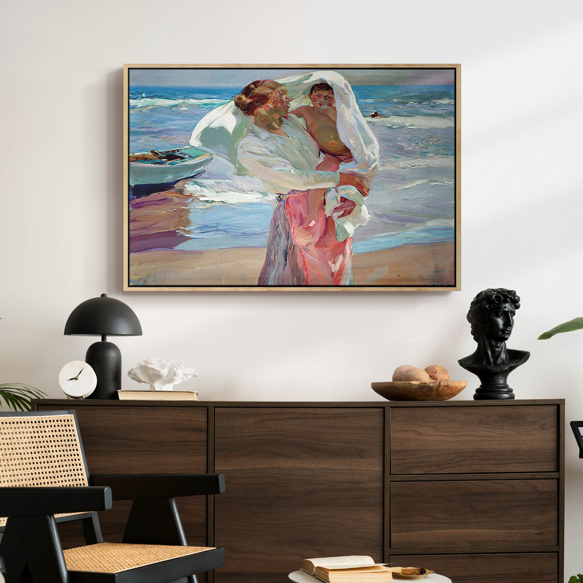 After Bathing, 1915 - Floater Framed Canvas Print