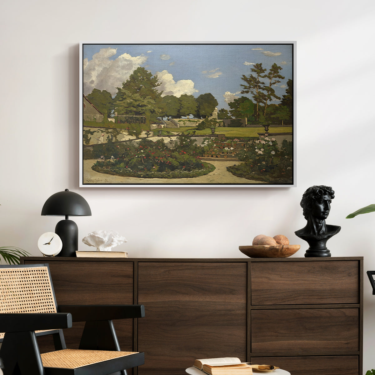 The Painter's Garden at Saint-Privé, 1886 - Floater Framed Canvas Print