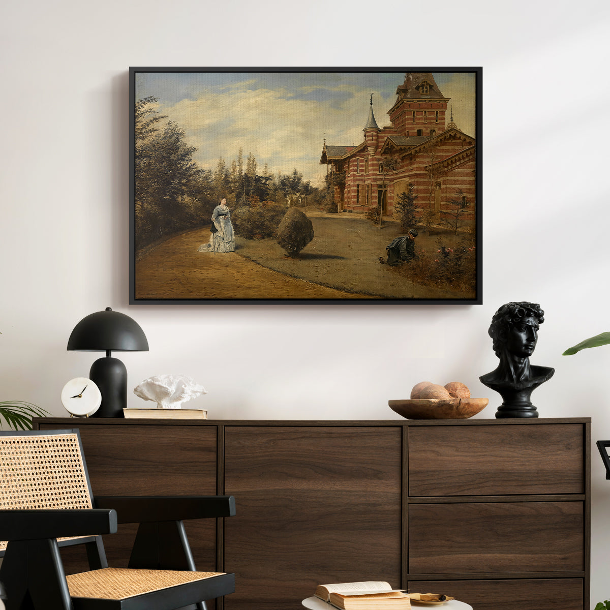 The Country House of Gustave Coûteaux, 1871 - Floater Framed Canvas Print
