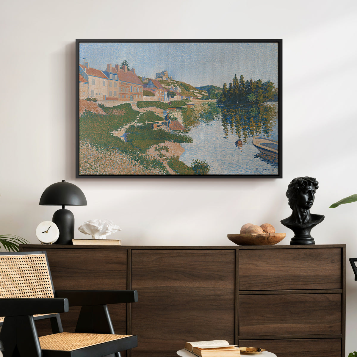 Les Andelys, Côte d'Aval, 1886 - Floater Framed Canvas Print