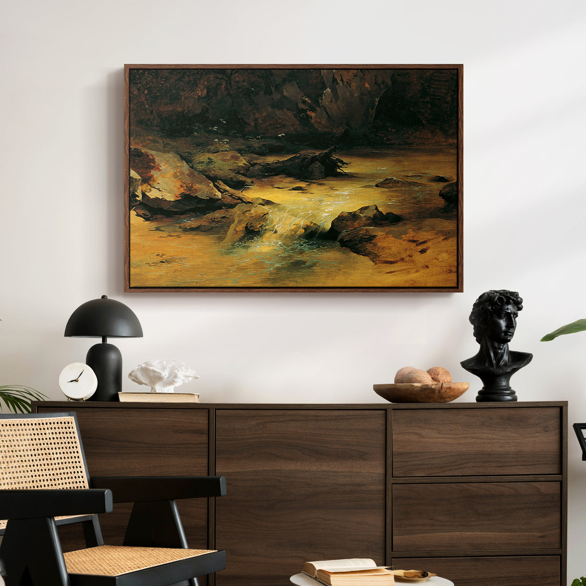 Wildbach (Wild Stream) - Floater Framed Canvas Print
