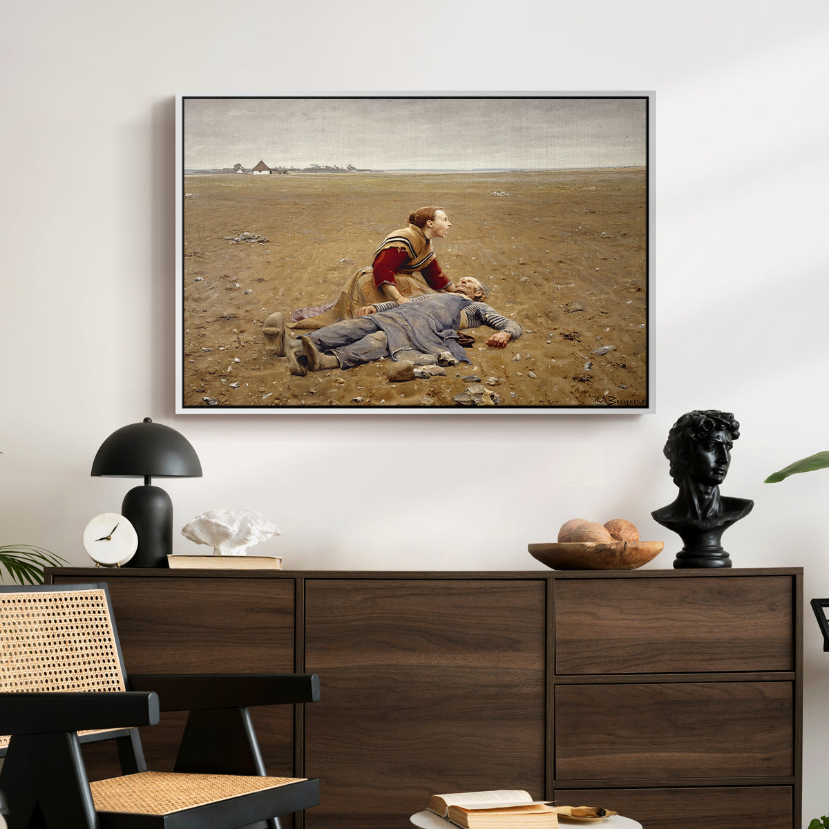 Worn Out (Udslidt), 1889 - Floater Framed Canvas Print