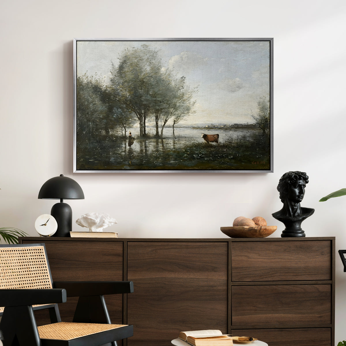 The Marsh (Le Marais), c. 1865-1870 - Floater Framed Canvas Print