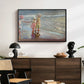 The Three Sisters on the Beach, 1908 - Floater Framed Canvas Print