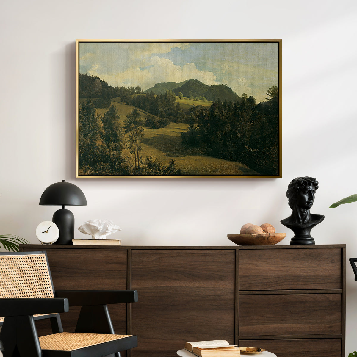 Landscape near Miesenbach, c. 1830 - Floater Framed Canvas Print