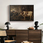 Portraits of Two Extraordinary Oxen, Property of the Earl of Powis, 1814 - Floater Framed Canvas Print
