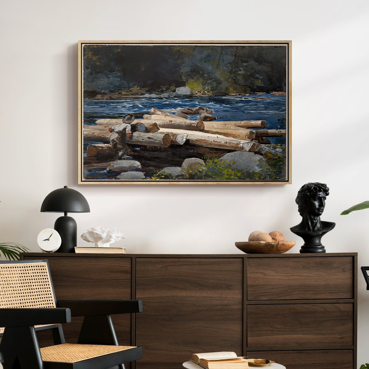 Hudson River, 1892 - Floater Framed Canvas Print