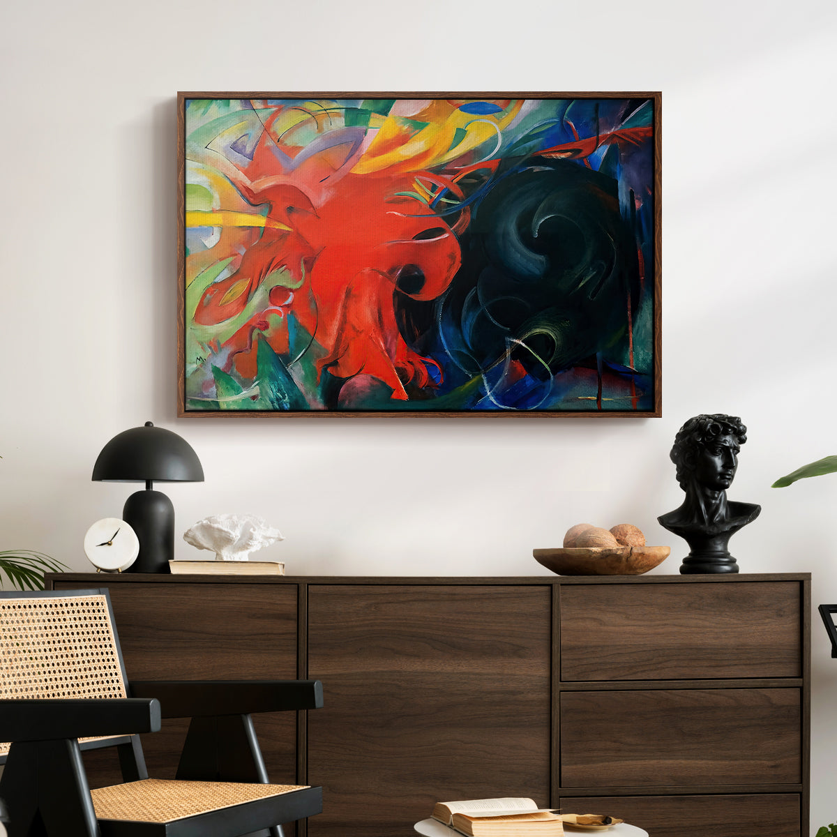 Fighting Forms, 1914 - Floater Framed Canvas Print