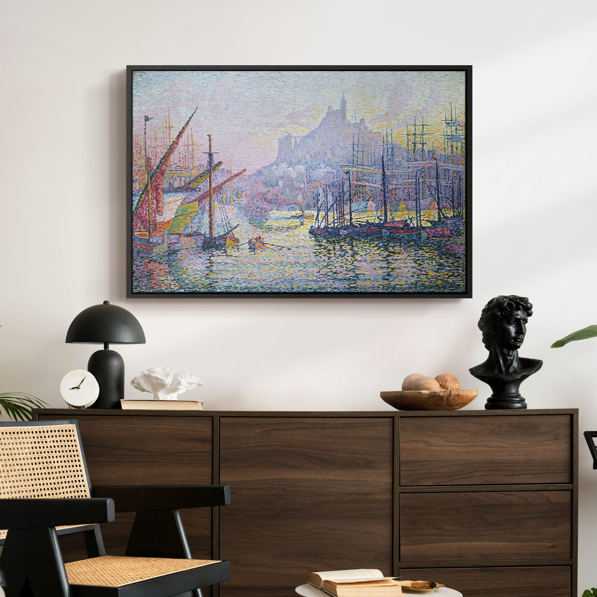 The Port of Marseille, 1905 - Floater Framed Canvas Print