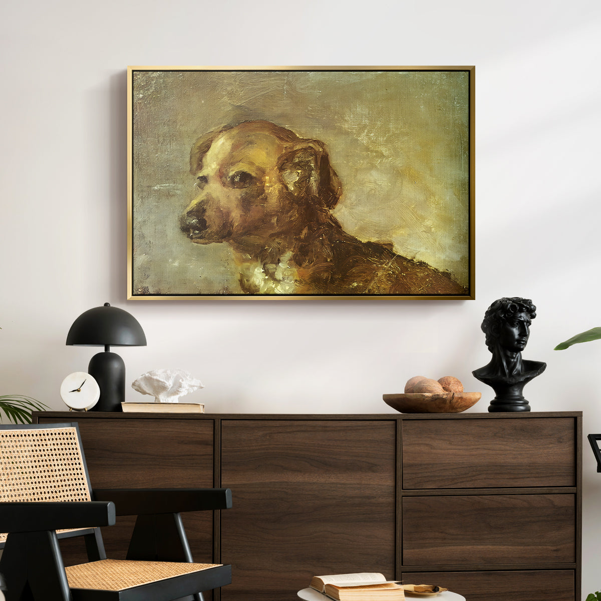 Cliper, the Artist's Dog, 1895 - Floater Framed Canvas Print