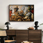 The Wolf and Fox Hunt, c. 1616 - Floater Framed Canvas Print