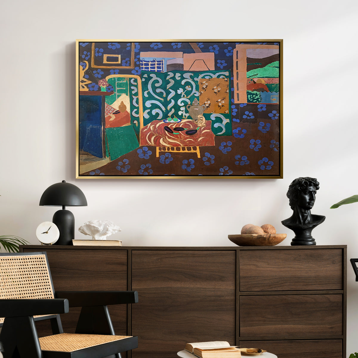 Interior with Aubergines, 1911 - Floater Framed Canvas Print