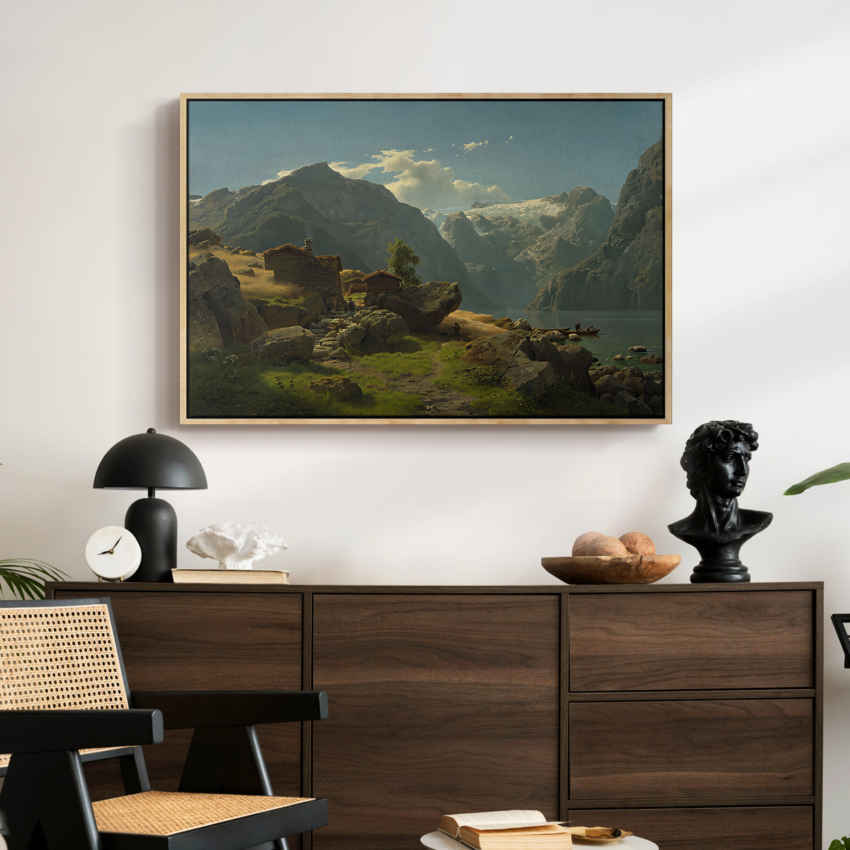 Balestrand, 1848 - Floater Framed Canvas Print
