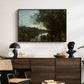 Souvenir of the Environs of Lake Nemi, 1865 - Floater Framed Canvas Print