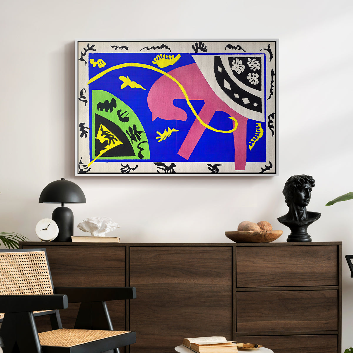 The Horse, the Rider and the Clown, from Jazz, 1947 - Floater Framed Canvas Print