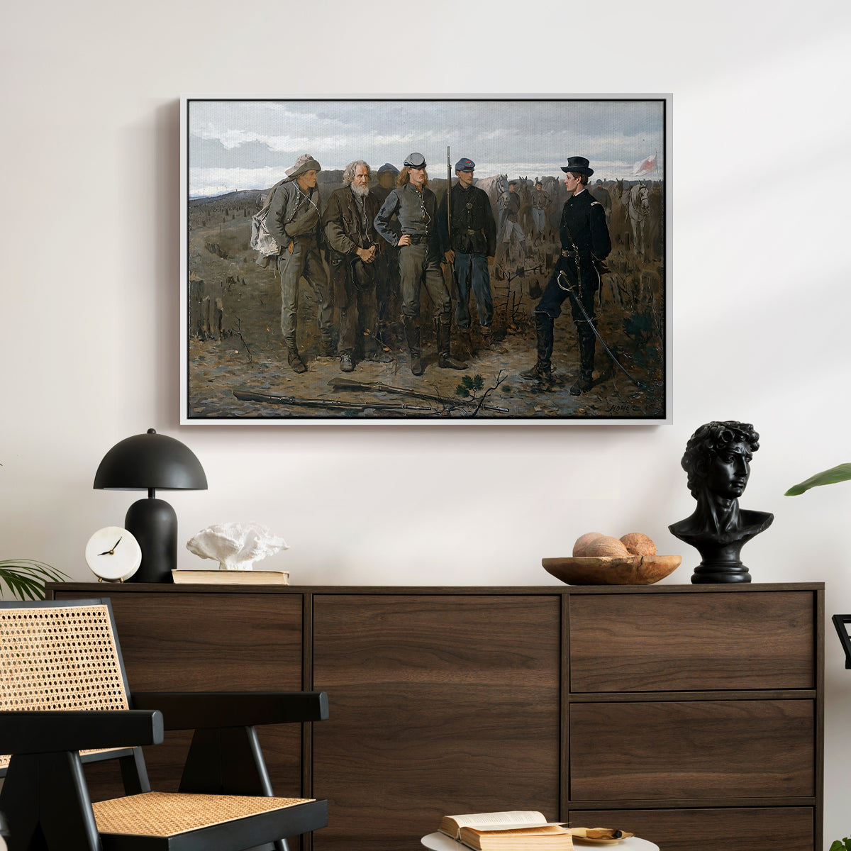 Prisoners from the Front, 1866 - Floater Framed Canvas Print
