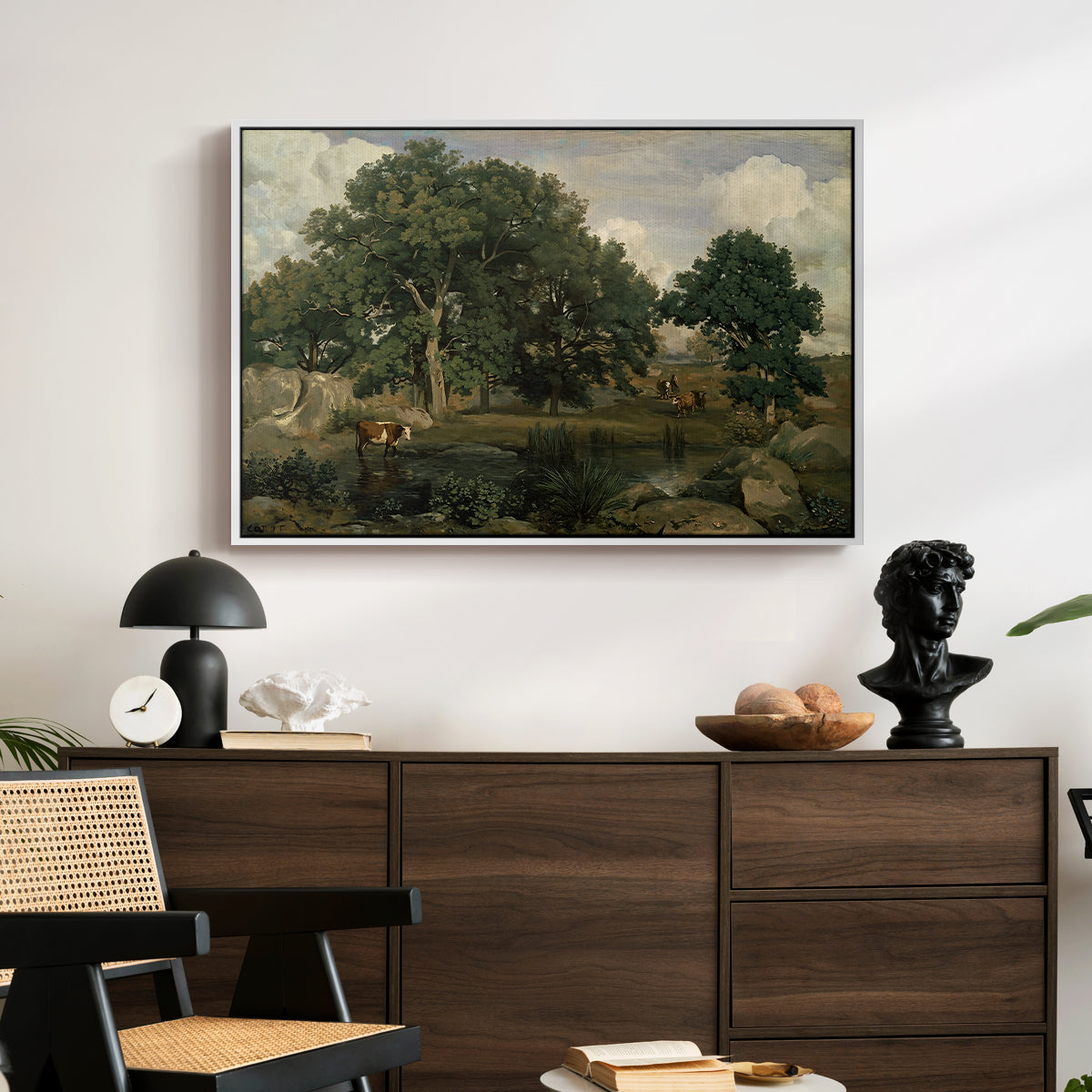 Forest of Fontainebleau, 1846 - Floater Framed Canvas Print