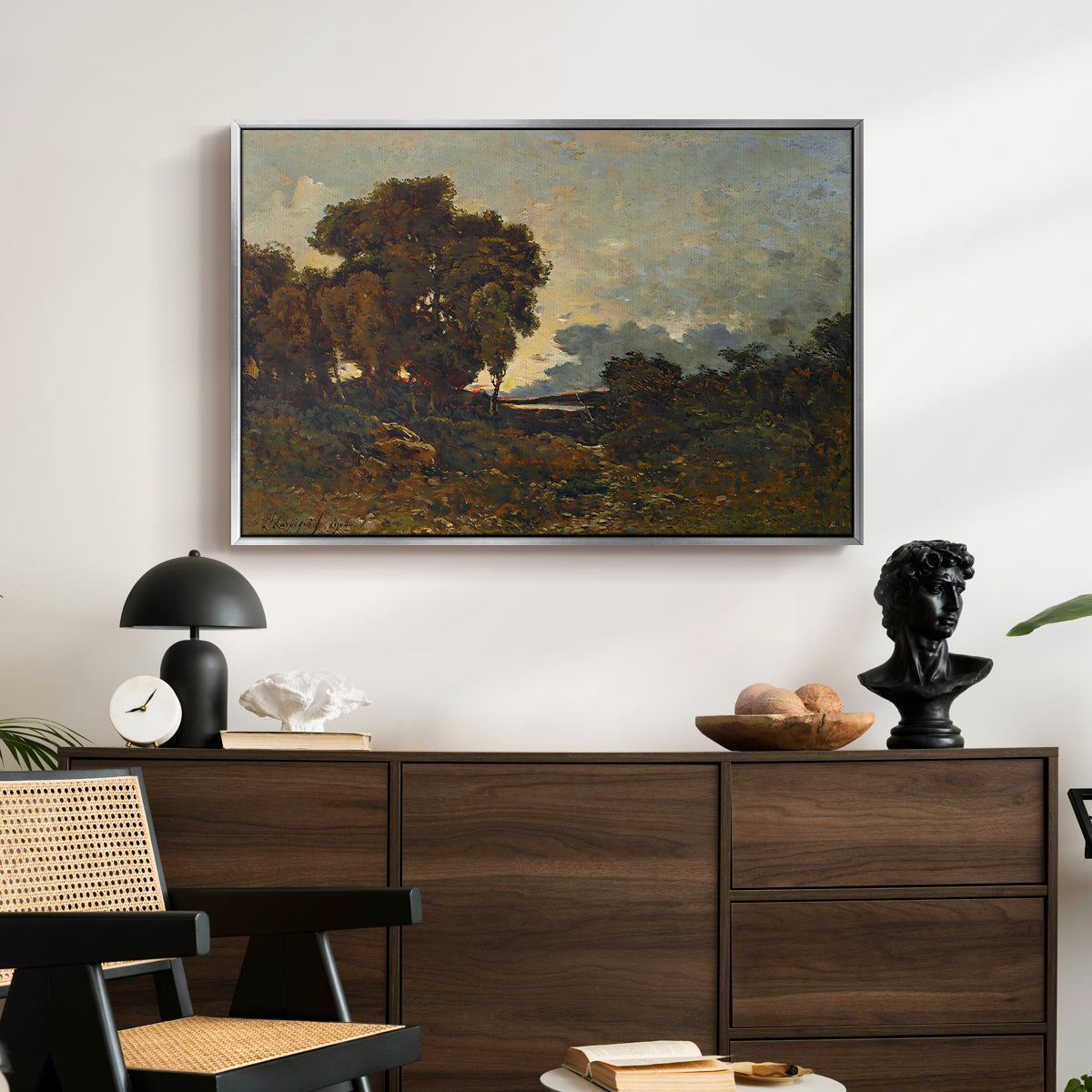 Sunset on the Allier (Soleil couchant sur l'Allier), 1904 - Floater Framed Canvas Print