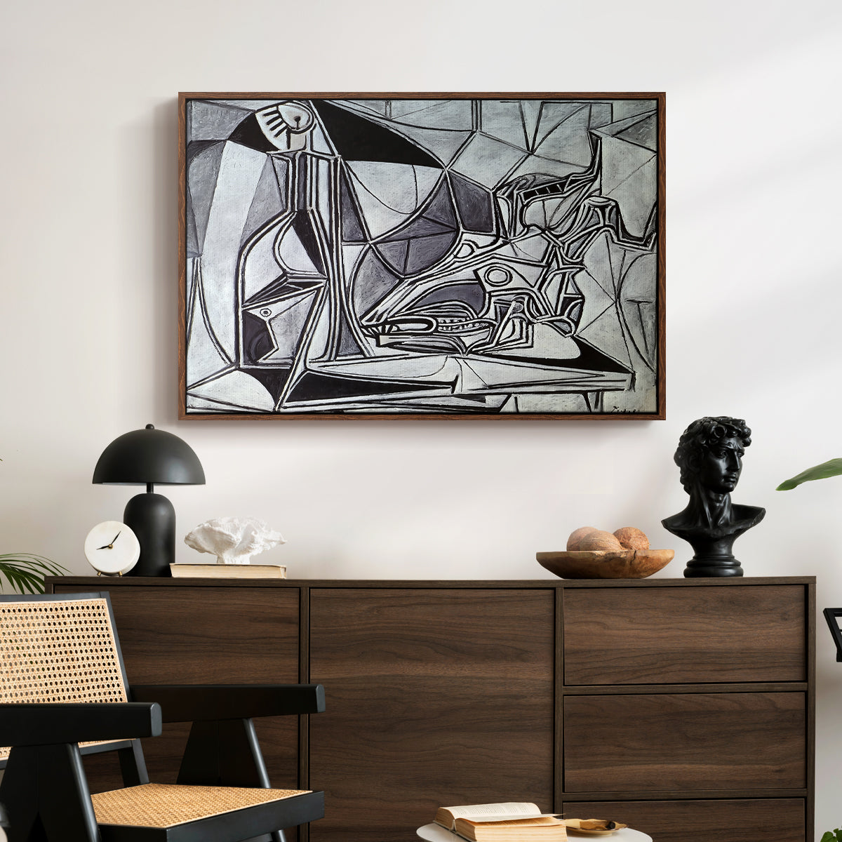 Goat's Skull, Bottle and Candle, 1952 - Floater Framed Canvas Print