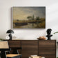 Barge below Flatford Lock, c. 1810 - Floater Framed Canvas Print